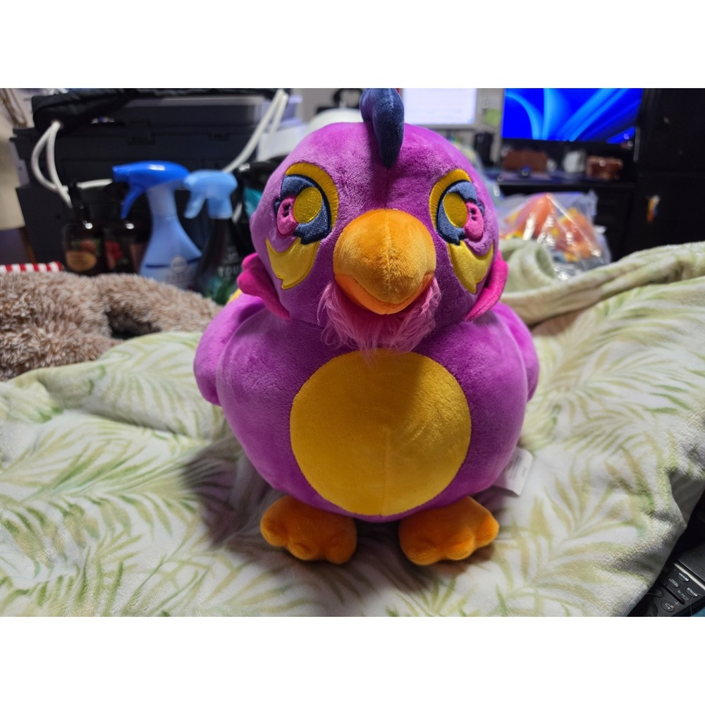 DJ Moon Bird Howl O Scream Mascot Plush Stuffed Animal Toy Seaworld Rave 14in
